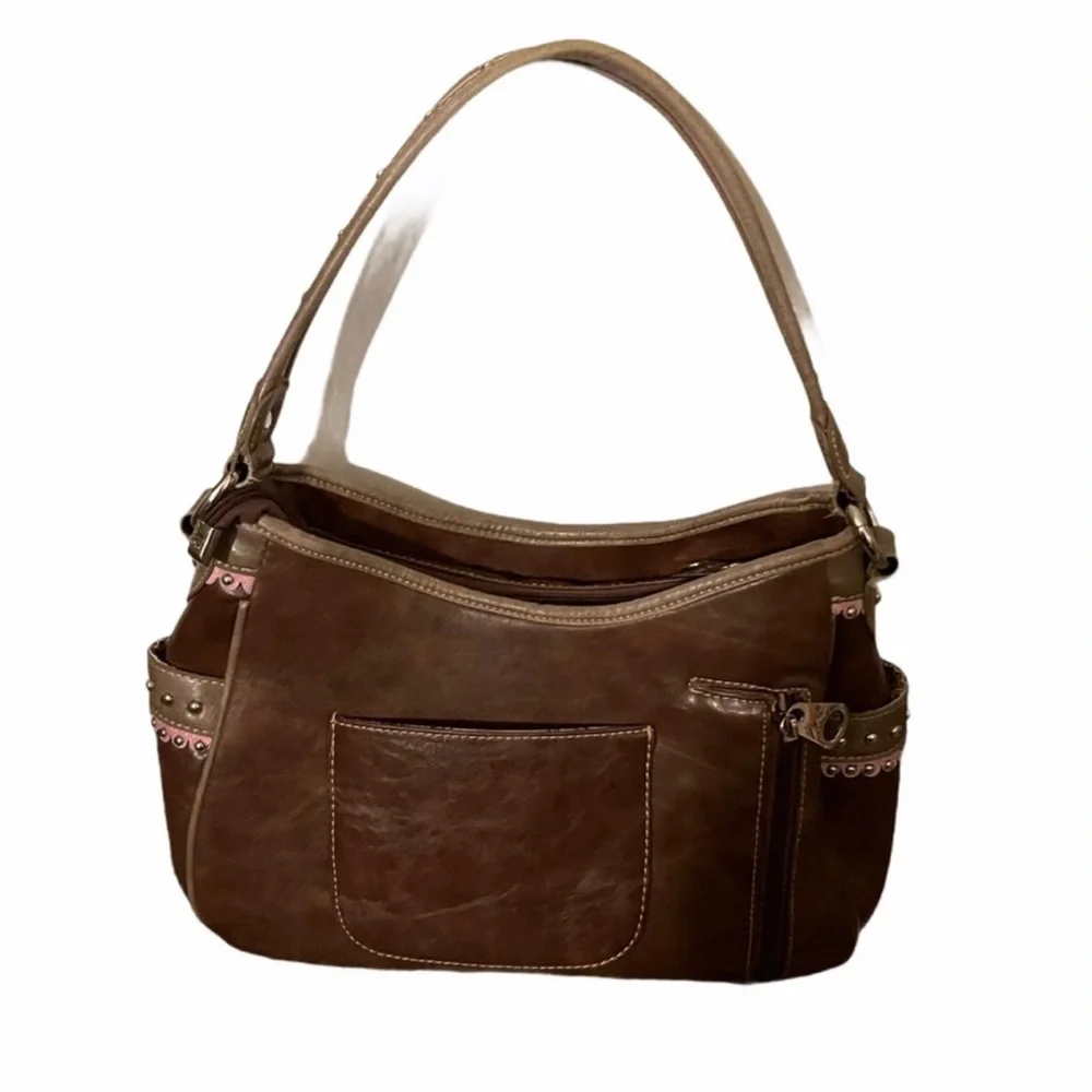Vintage Montana West Brown Pink Tan Concealed Weapon Bag New Without Tags - Picture 14 of 17
